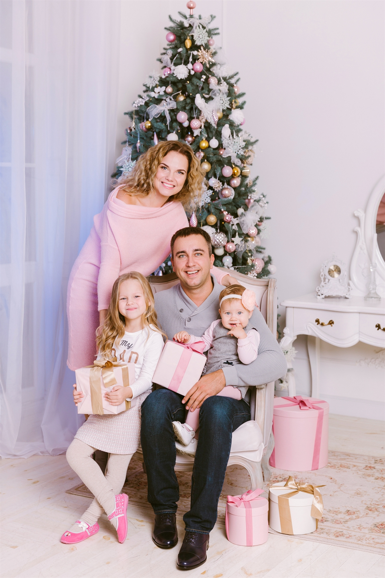 новогодняя семейная фотосессия