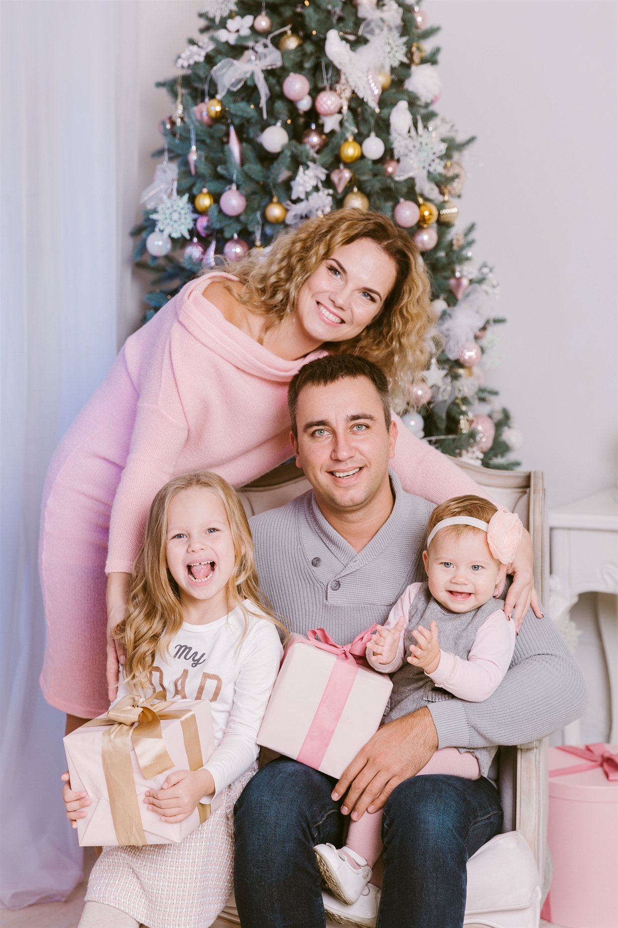 новогодняя семейная фотосессия