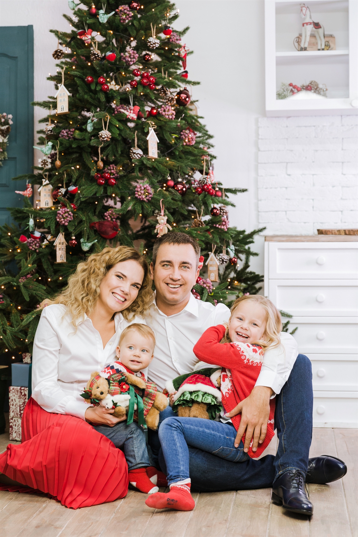 новогодняя семейная фотосессия