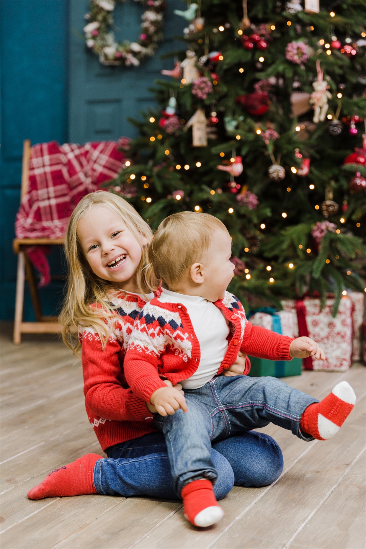 новогодняя семейная фотосессия